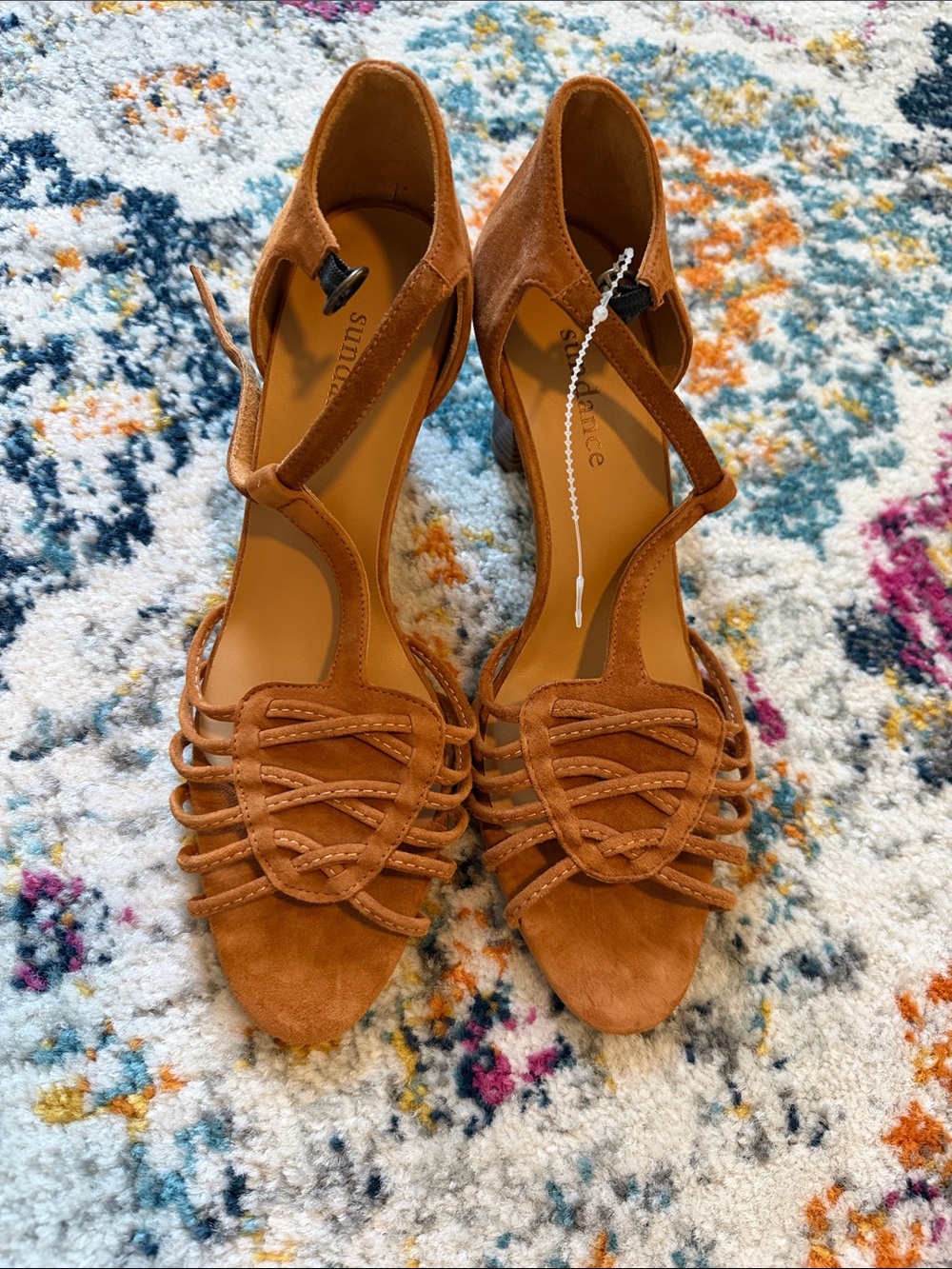 Sundance Tan Suede Strappy Heeled Sandals